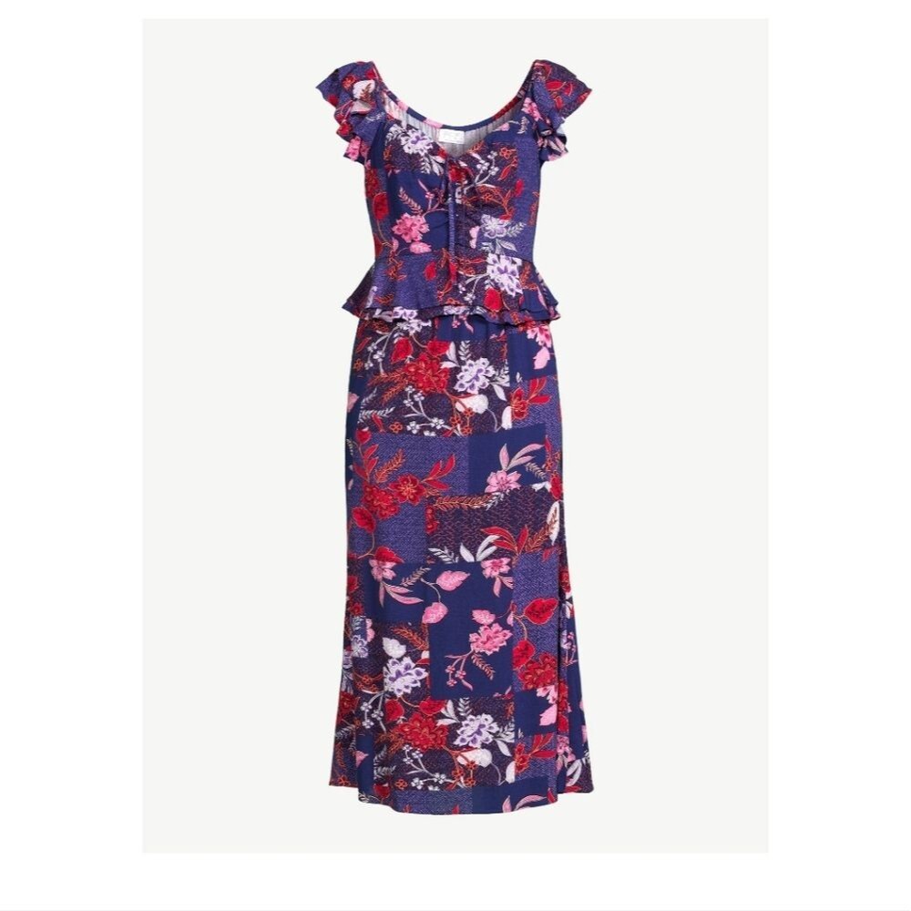 NWT Sofia by Sofia Vergara Women's Ruffle Sweetheart Midi Dress Size XS